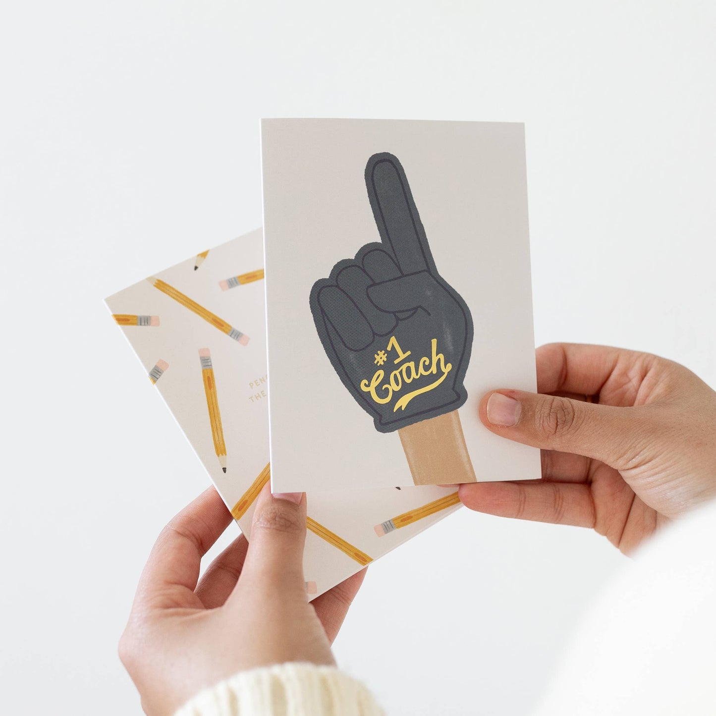 No 1 Coach Foam Finger - Teacher Card