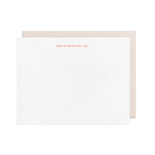 Dying to Tell You - Letterpress Box Set of 10