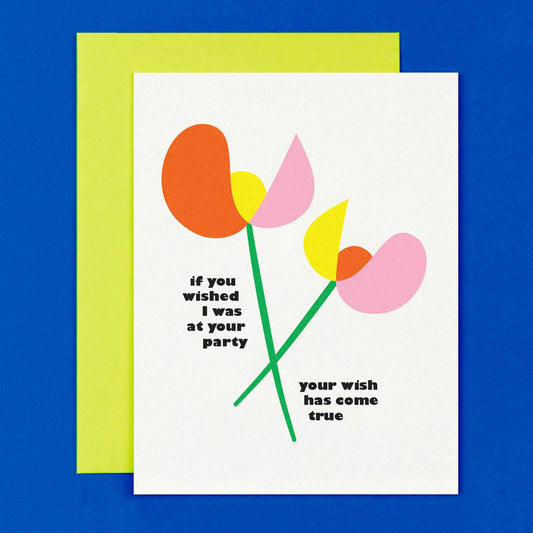 Wish Come True Tulips - Funny Birthday Card