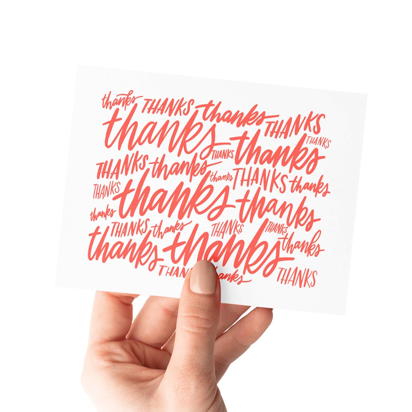 All the Thanks - Hand Lettered Letterpress Card