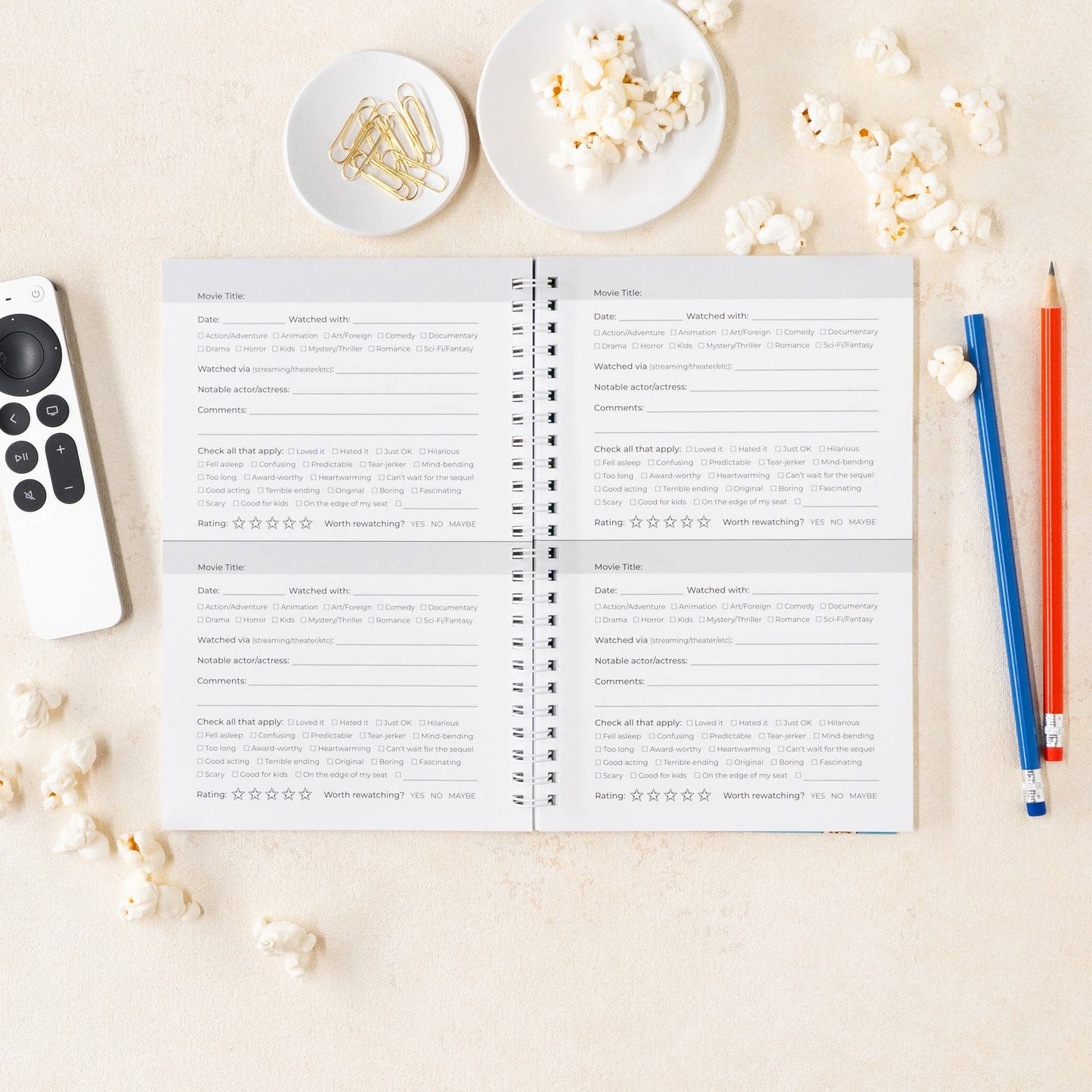 Movie Logbook - Journal for Tracking Movies