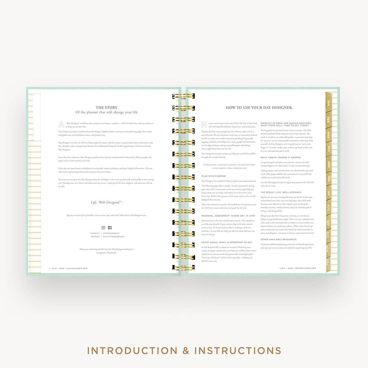 2027 Mini Daily Planner: Sage Bookcloth