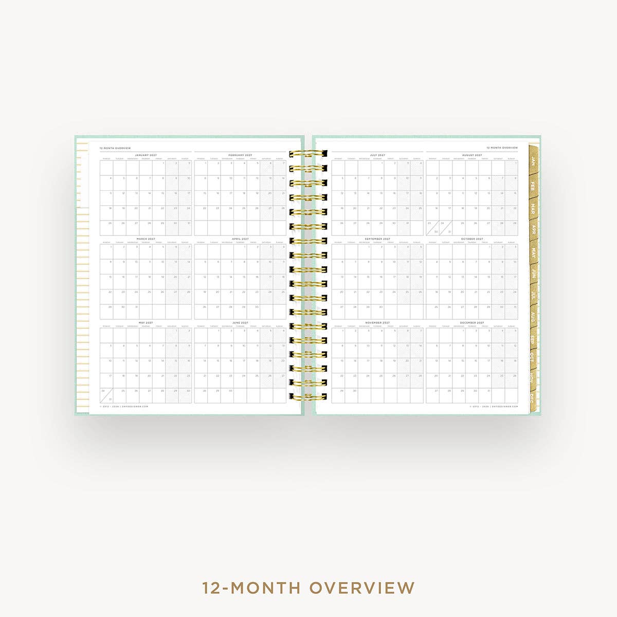 2027 Daily Planner: Sage Bookcloth