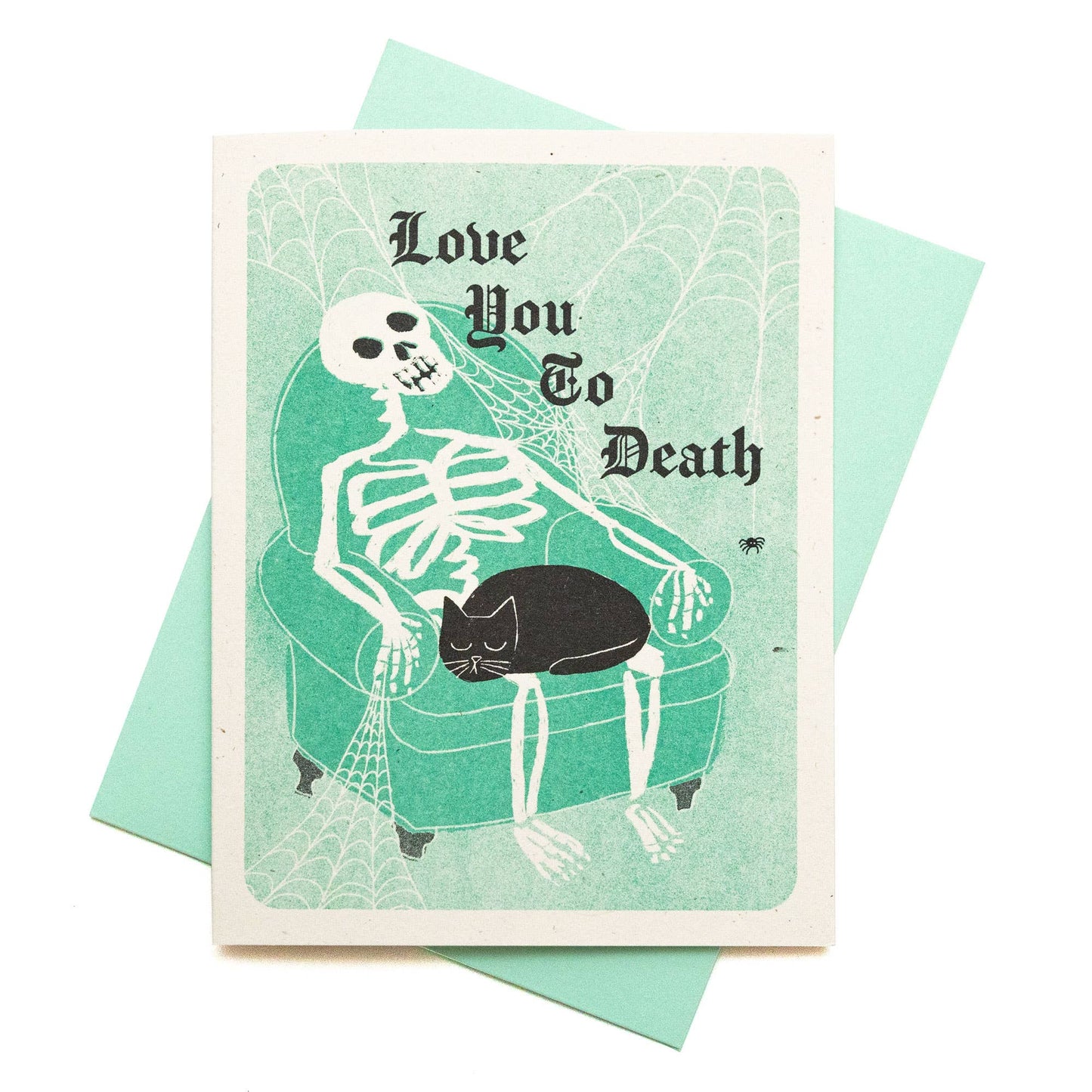 Bromstad Printing Co. - Love You To Death - Risograph Greeting Card