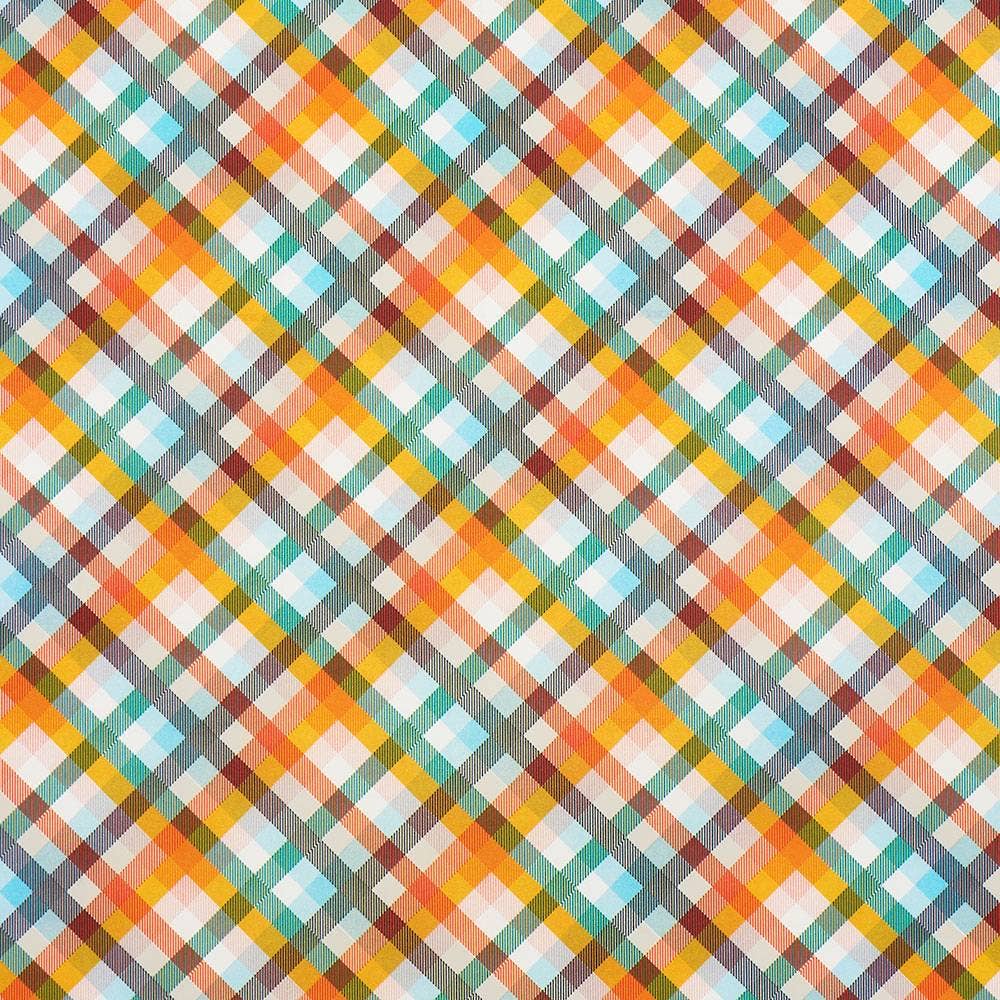 Vibrant Plaid - Stone Wrapping Paper Roll