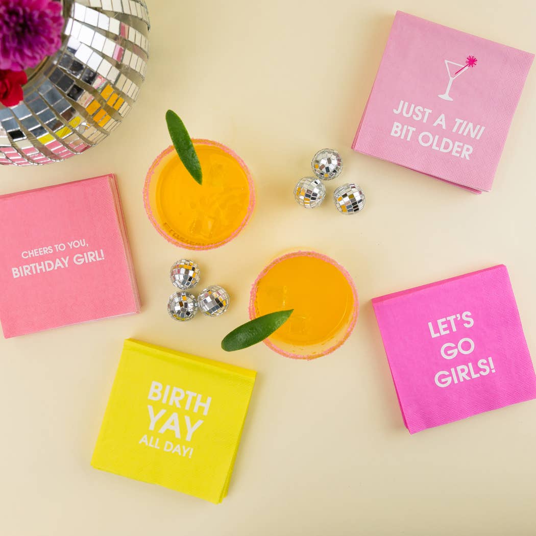 Chez Gagné - BirthYay All Day -  Yellow Cocktail Napkins