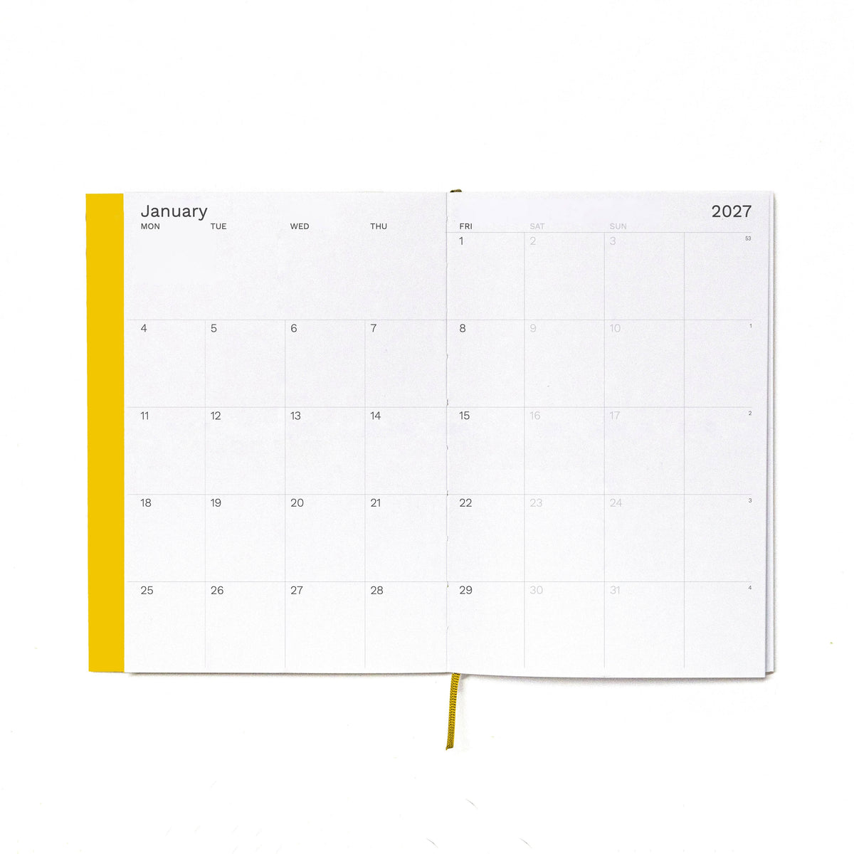 2027 Weekly Planner · Similar A5 Size: Black