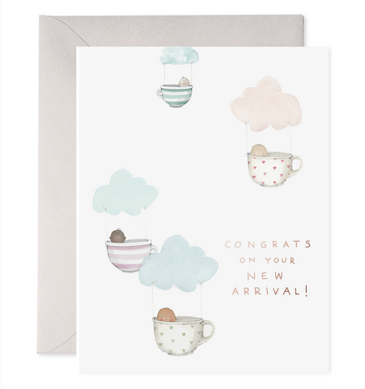 E. Frances Paper - Teacup Babies | New Baby Shower Greeting Card