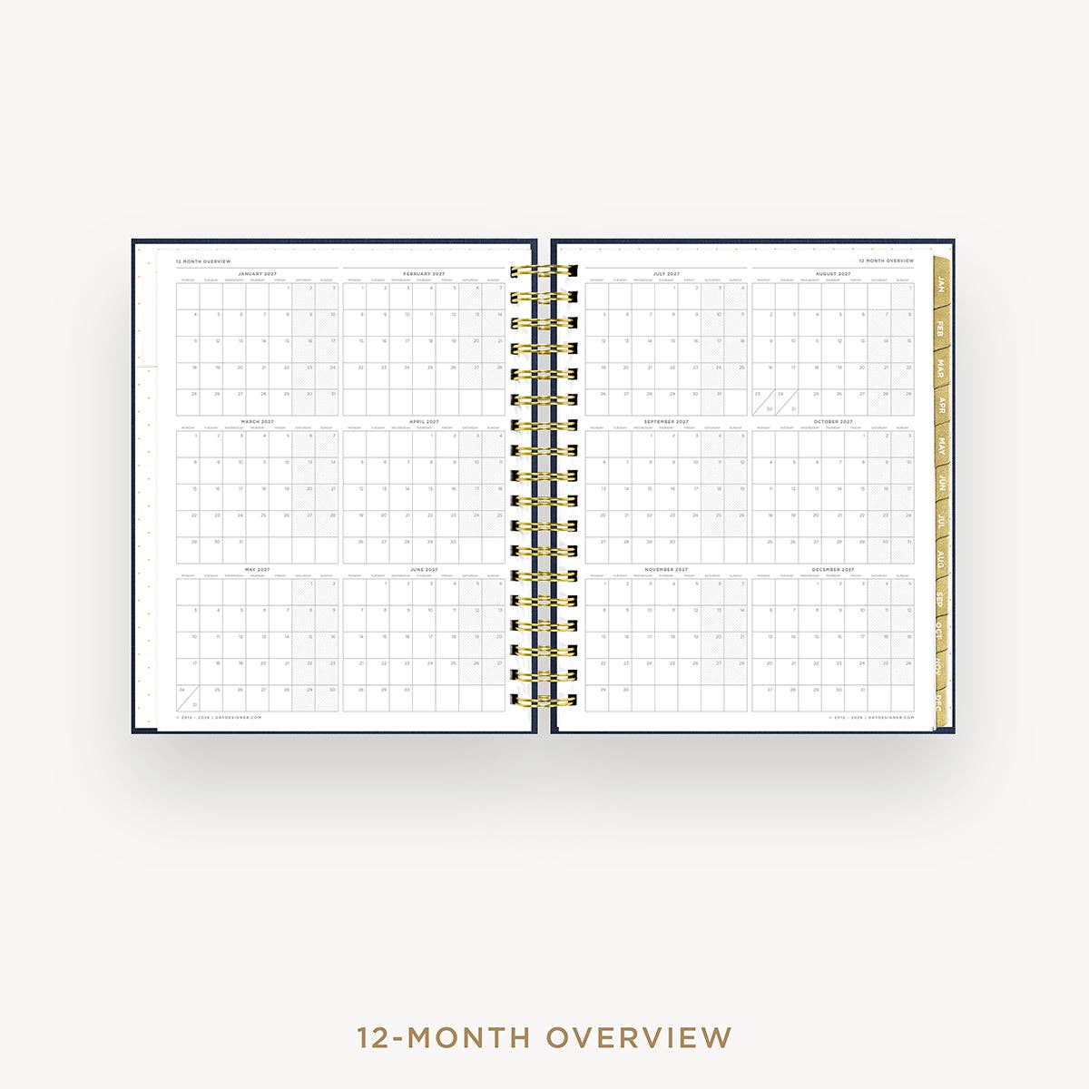 2027 Daily Planner: Navy Bookcloth