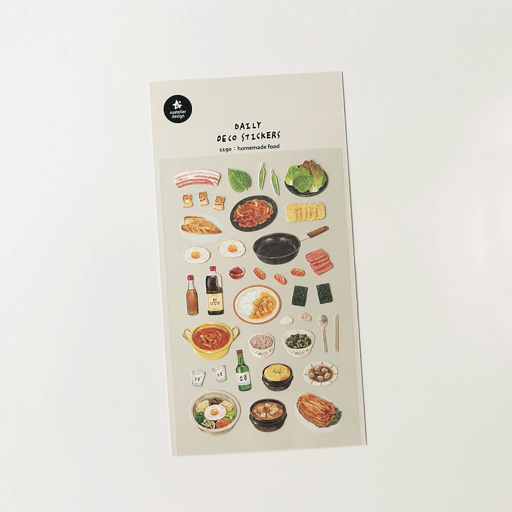 Homemade Korean Food - Sticker Sheet