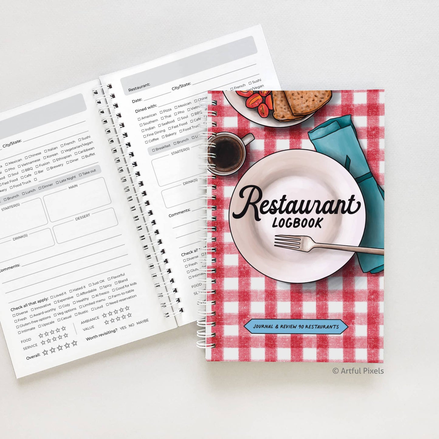 Restaurant Logbook - Journal to Log & Review Restaurants