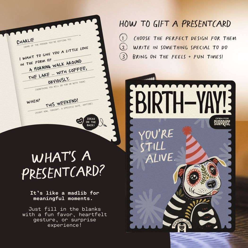 PresentCard™ | Still Alive - Dog Lover Birthday Skull Candy