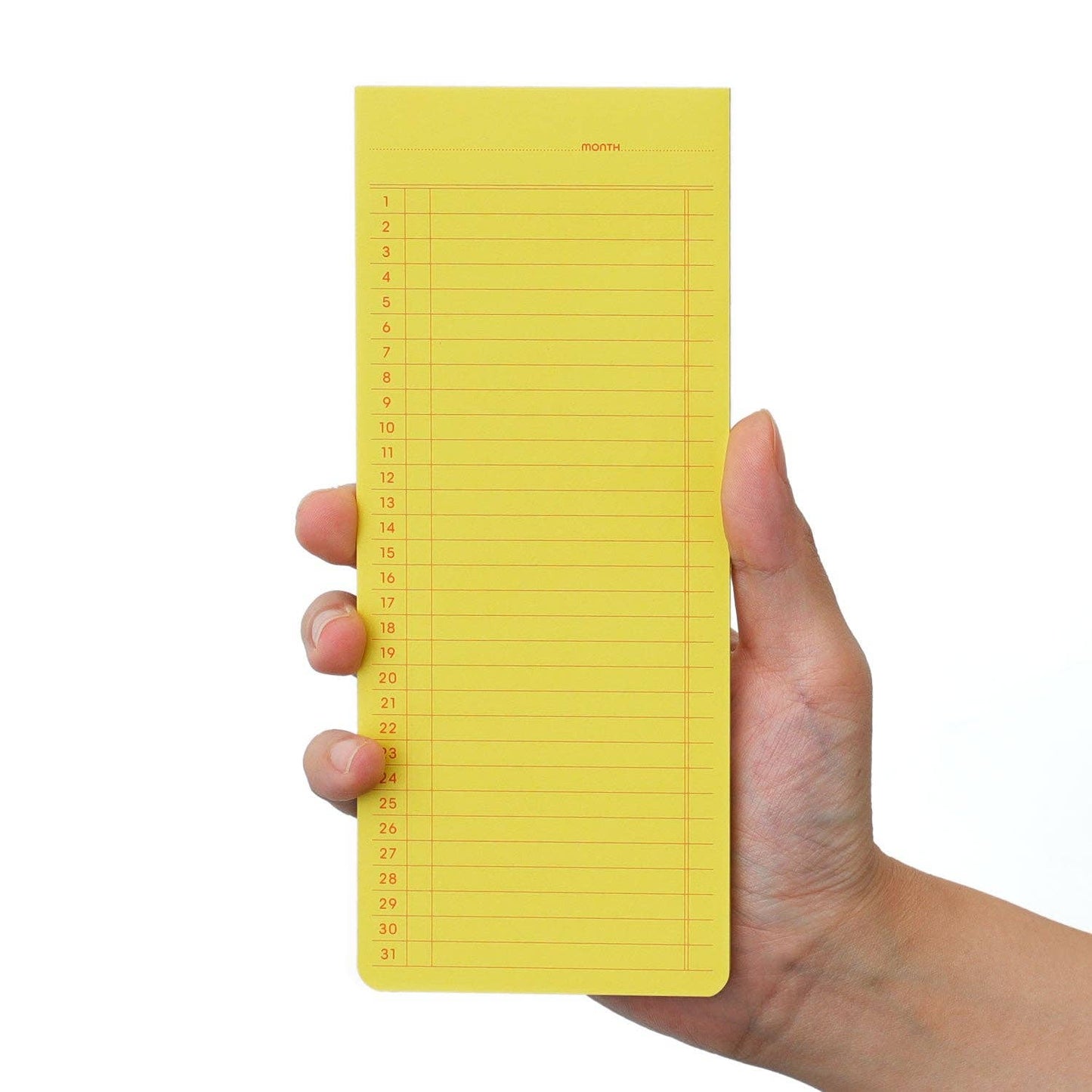 Sticky Memo Pad Monthly - White