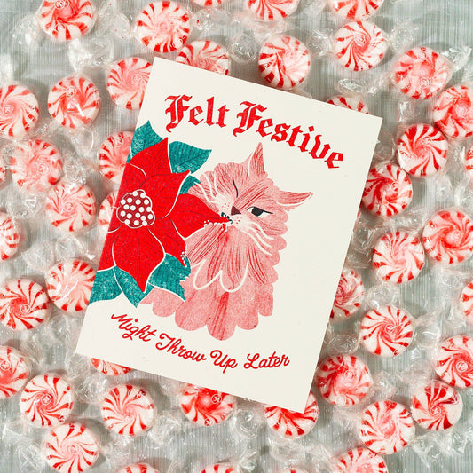 Bromstad Printing Co. - Felt Festive - Risograph Holiday Card