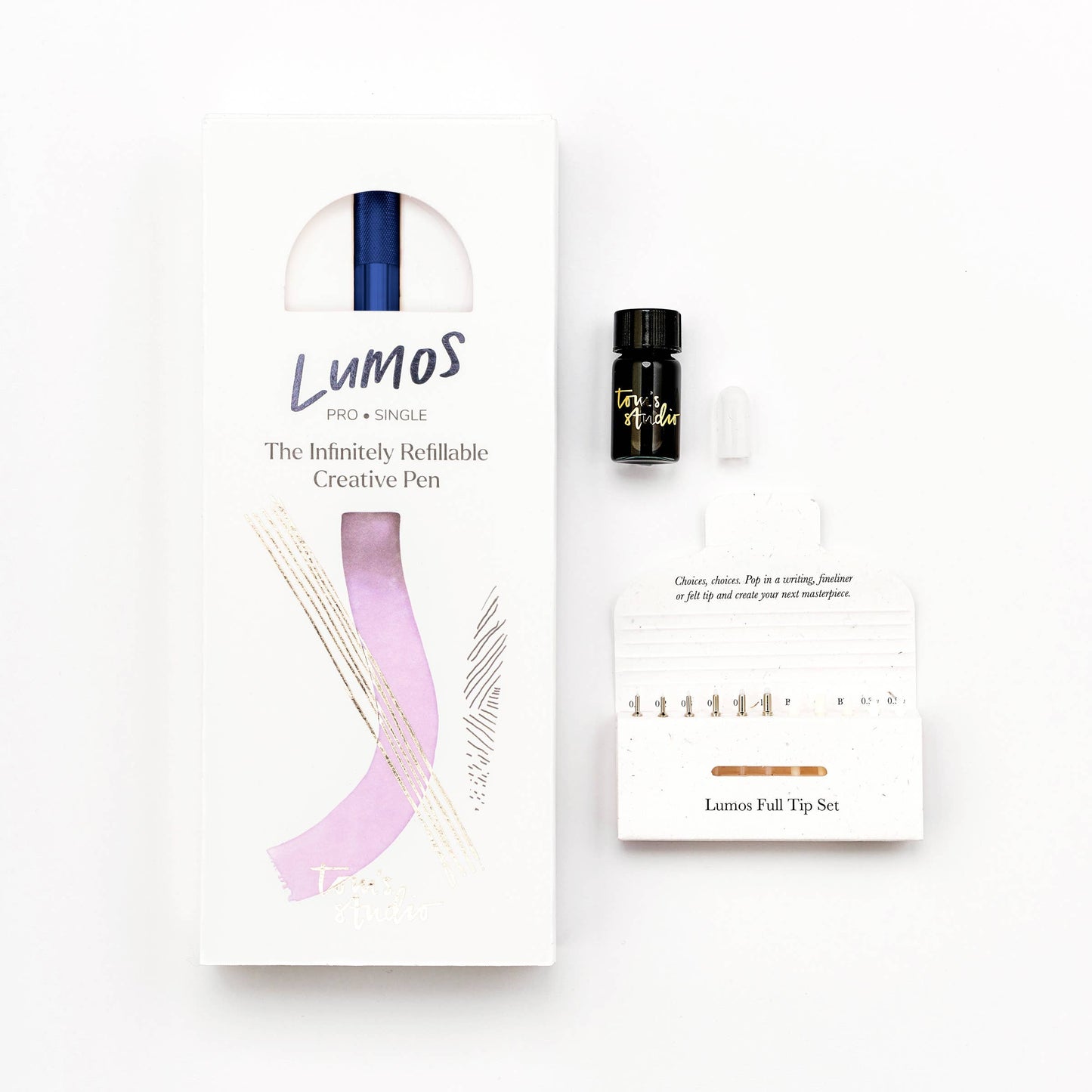 Rose Gold - Lumos Single - Refillable Multi-Tip Pen