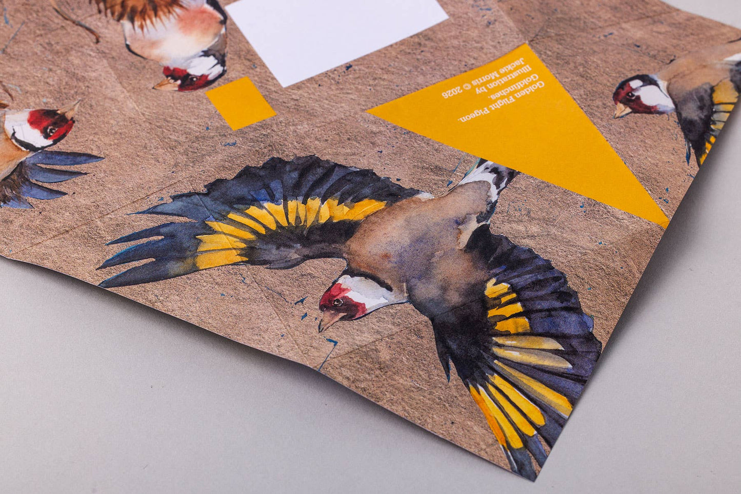 Golden Flight  - Pigeon Folding Letter Set of 6