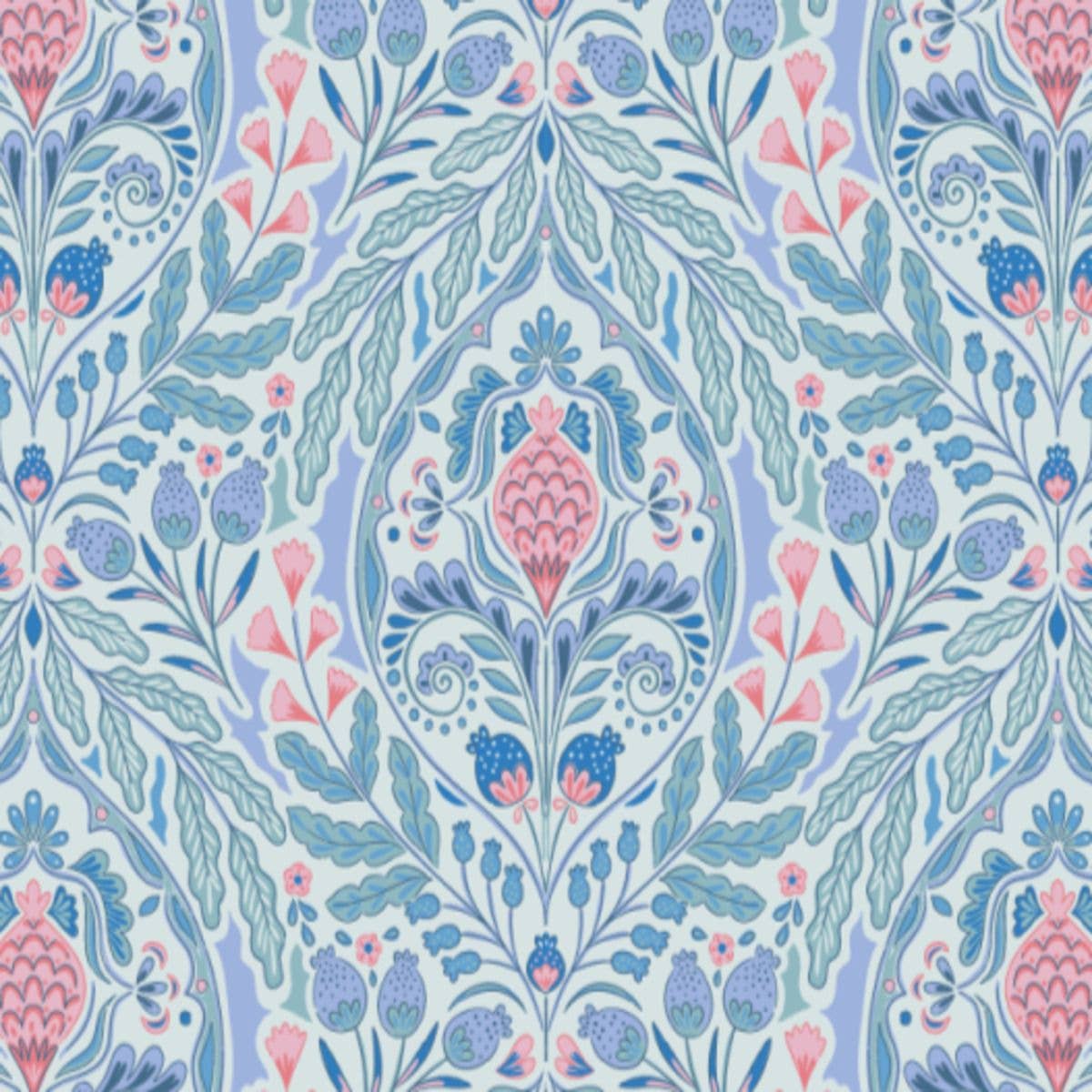 2027 Daily Planner: Olivia Damask