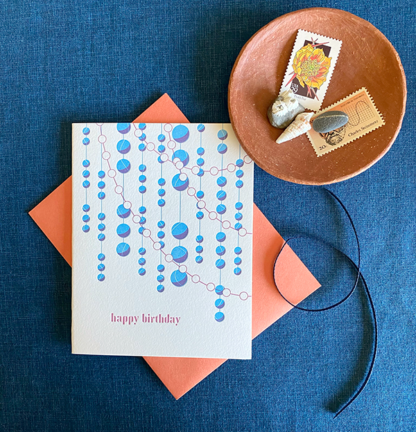 Vertical Garland - Birthday Card