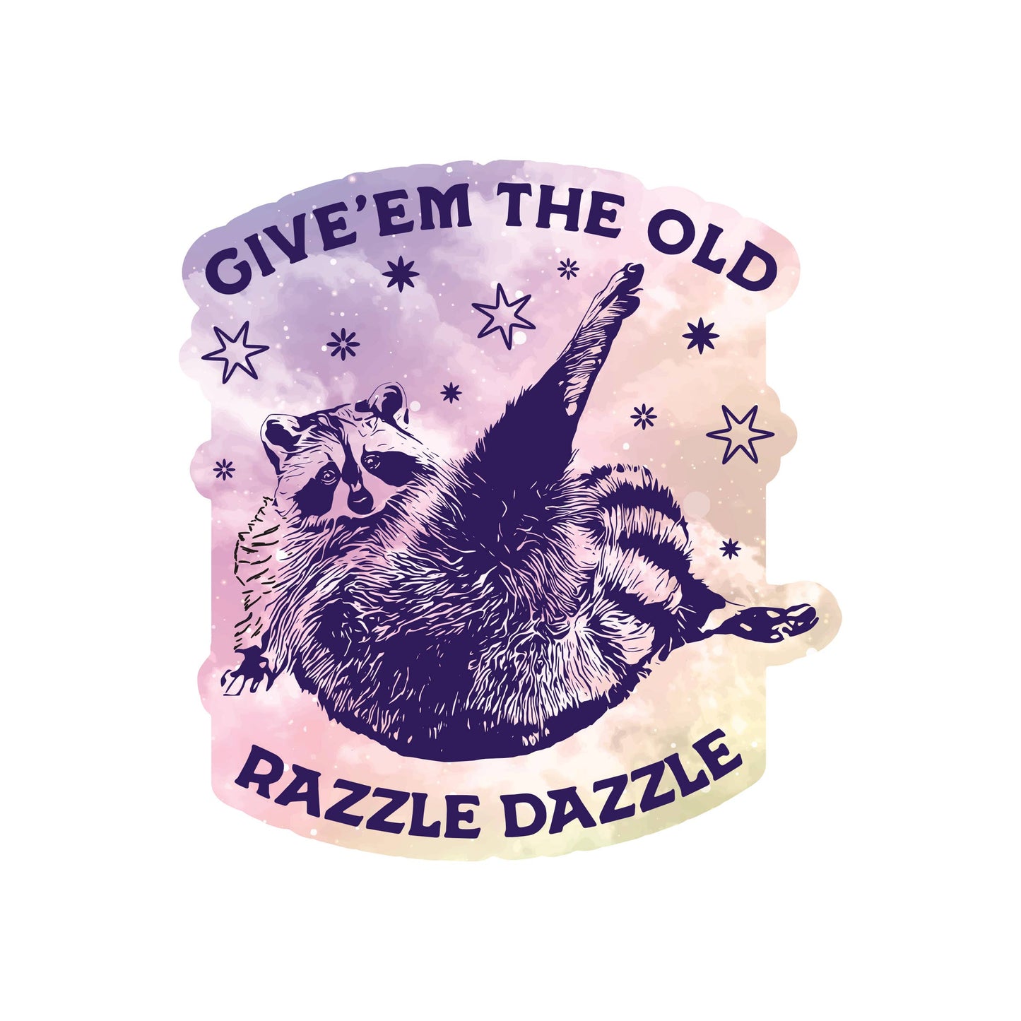 Razzle Dazzle Raccoon - Vinyl Sticker