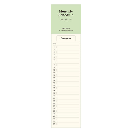 Laconic - Monthly Bookmarker