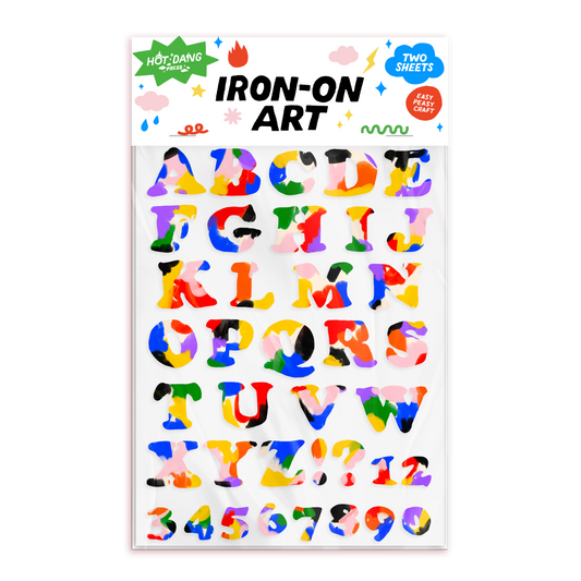 Wonky Alphabet Rainbow - Iron-On Art Sheet Set