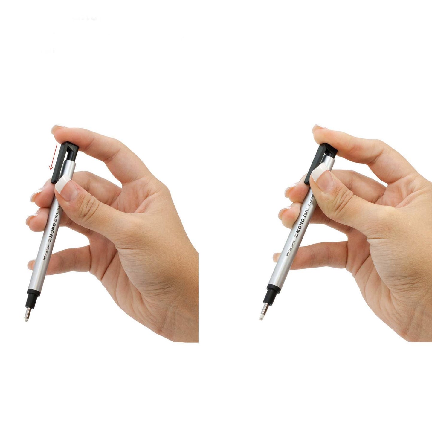 MONO Zero Eraser - Round - Silver