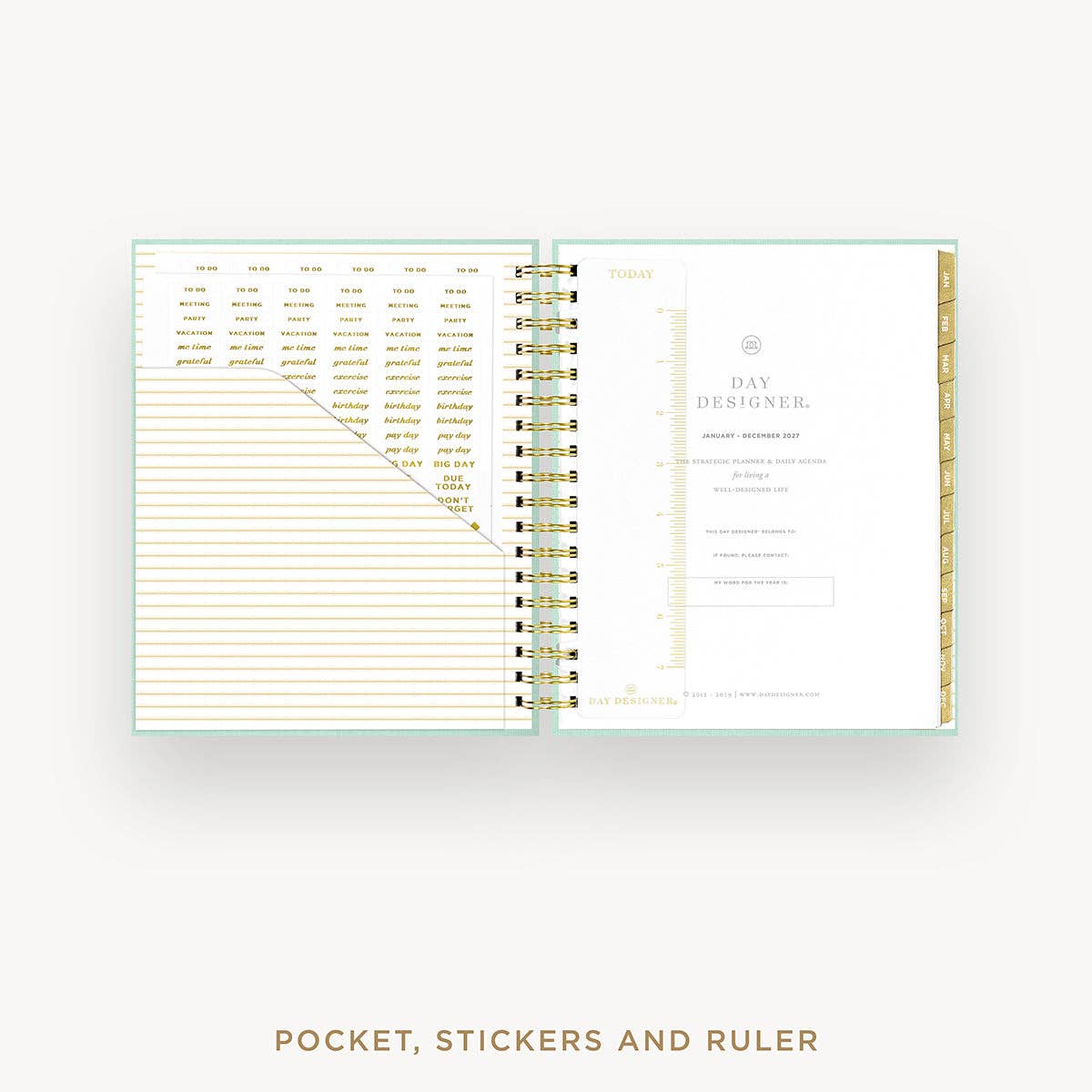 2027 Daily Planner: Sage Bookcloth