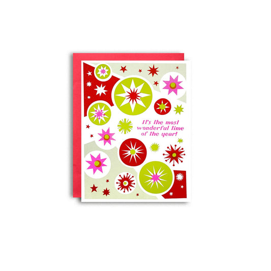 Pier Six Press - Most Wonderful Time - Christmas  Risograph Card