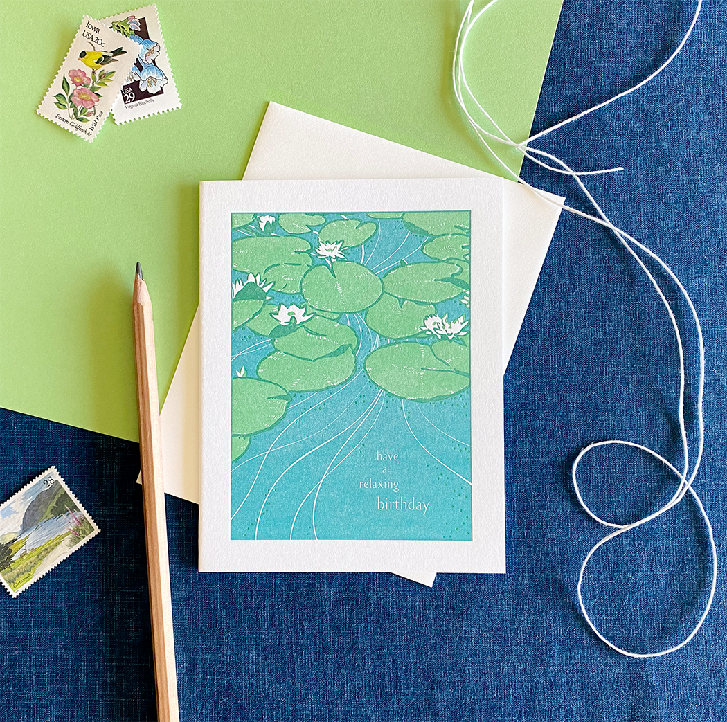 Lily Pond - Birthday Card
