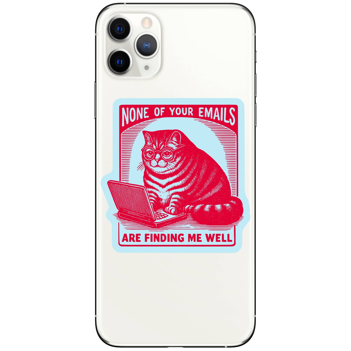 Work Email Cat - Vinyl Sticker