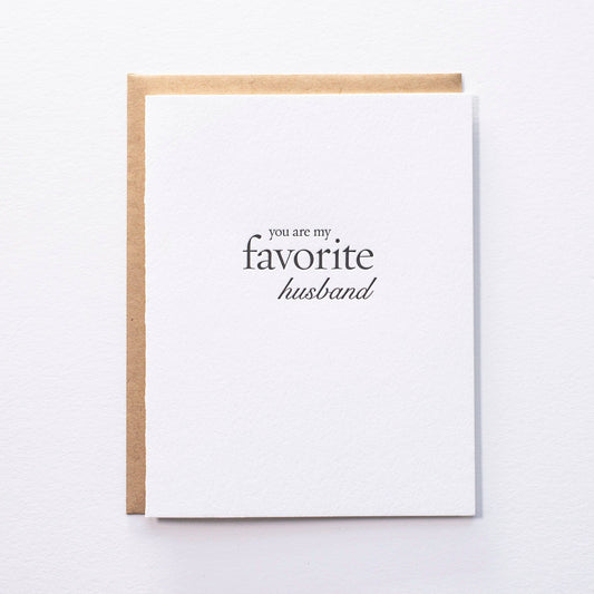 Favorite Husband - Greeting Card
