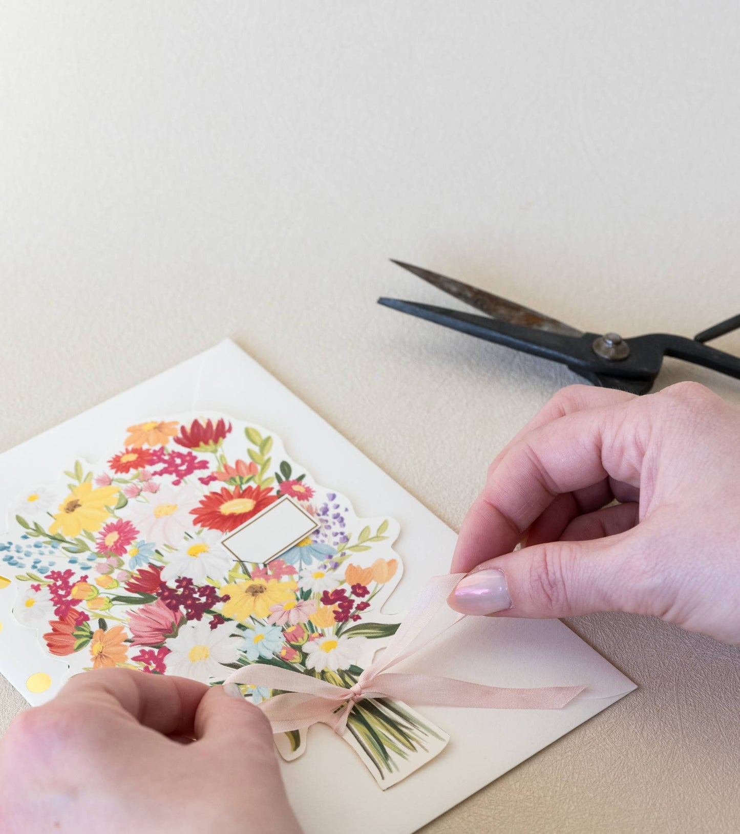 A Flower Bouquet Die Cut Versatile Greeting Card