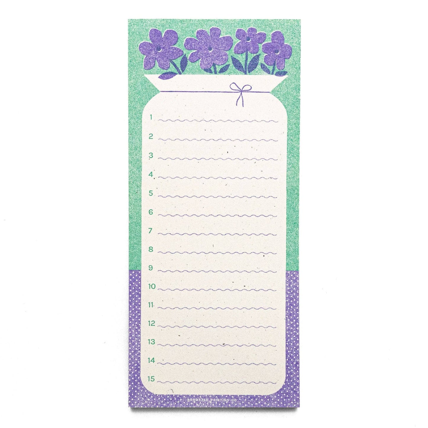 Vase of Flowers - Risograph Notepad