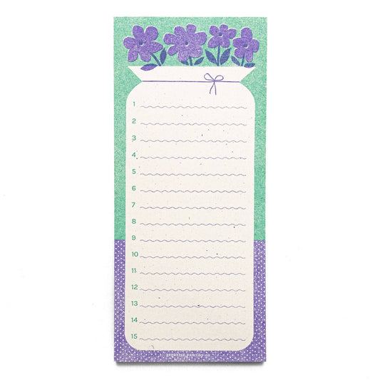 Vase of Flowers - Risograph Notepad