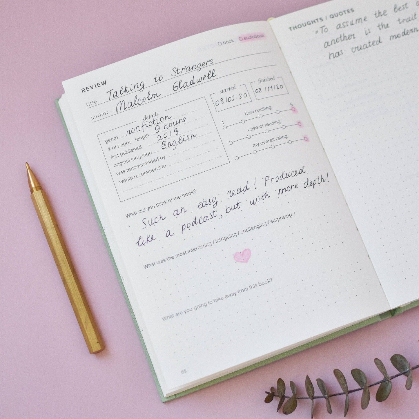 Blue - Reading Journal