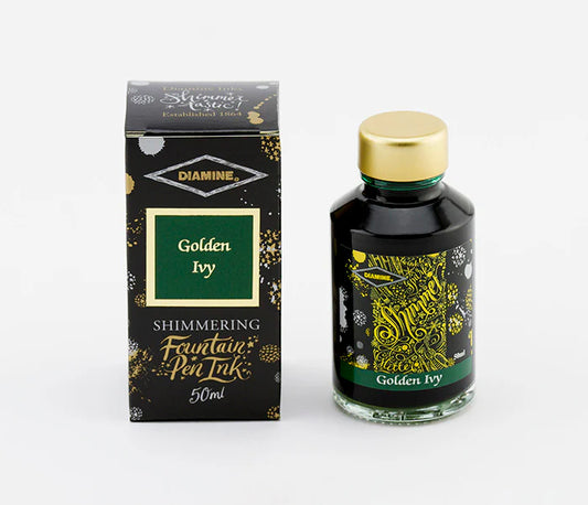 Golden Ivy - Diamine Shimmering Ink - 50mL