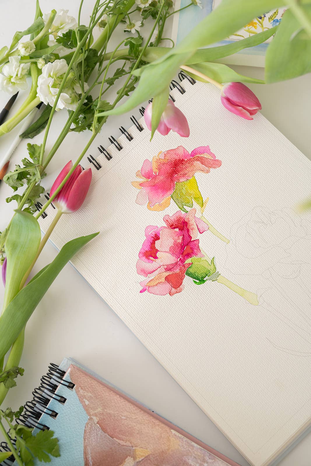 Floral Watercoloring Book