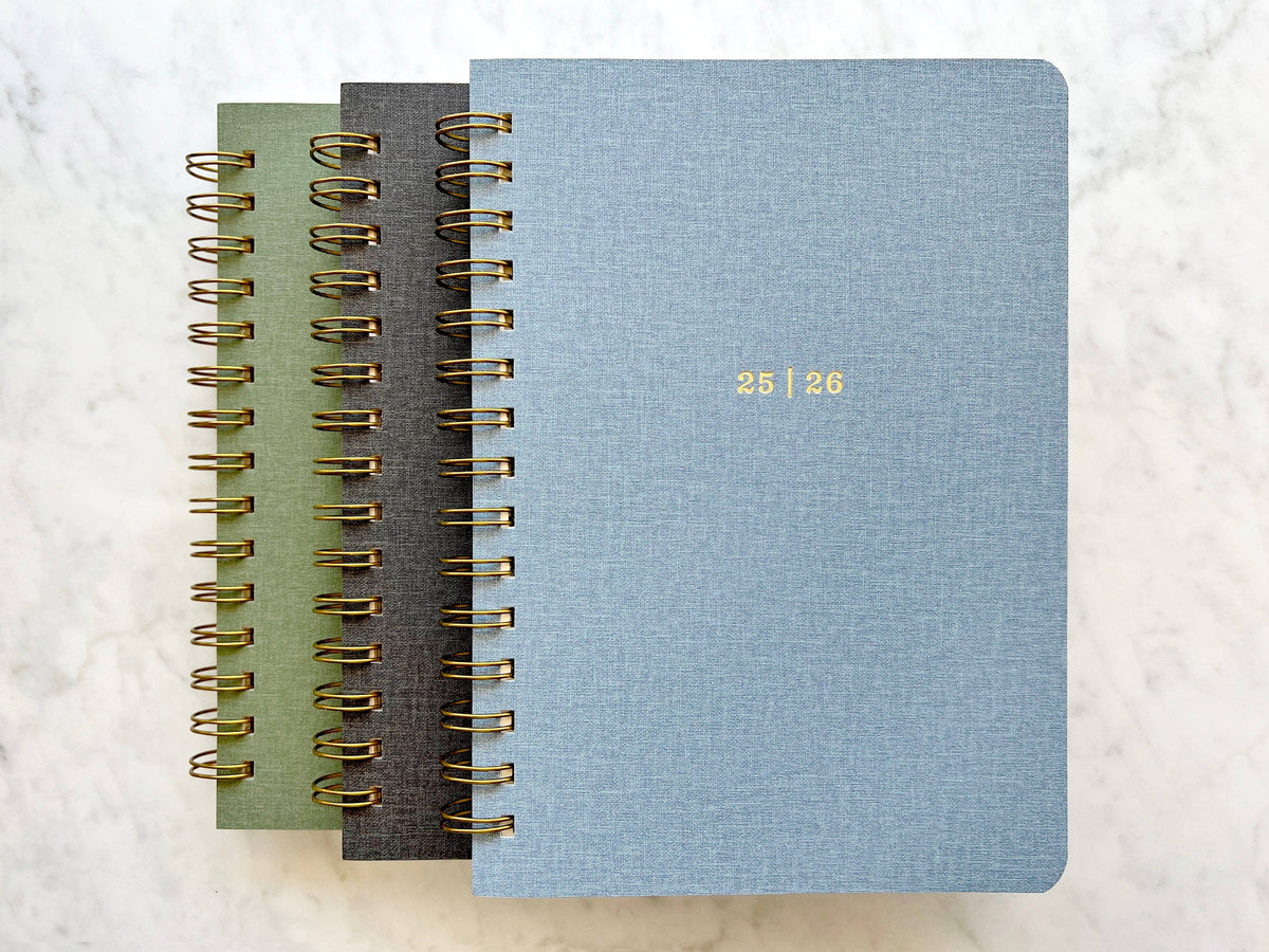 12-Month Planner, Peach Bookcloth: Jan-Dec 2027