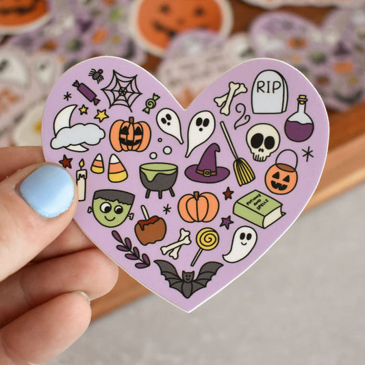 Kyn You Believe It - Halloween Heart Sticker | Fall Doodle Sticker
