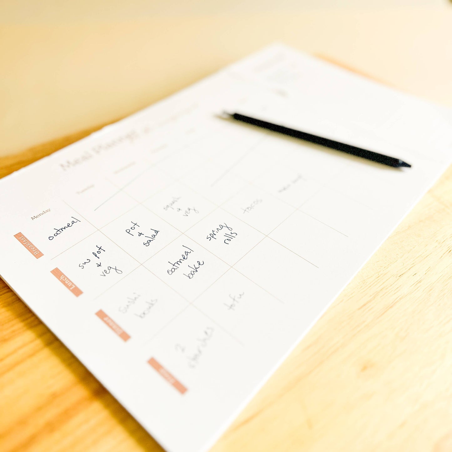 Meal Planner (for the unorganized)