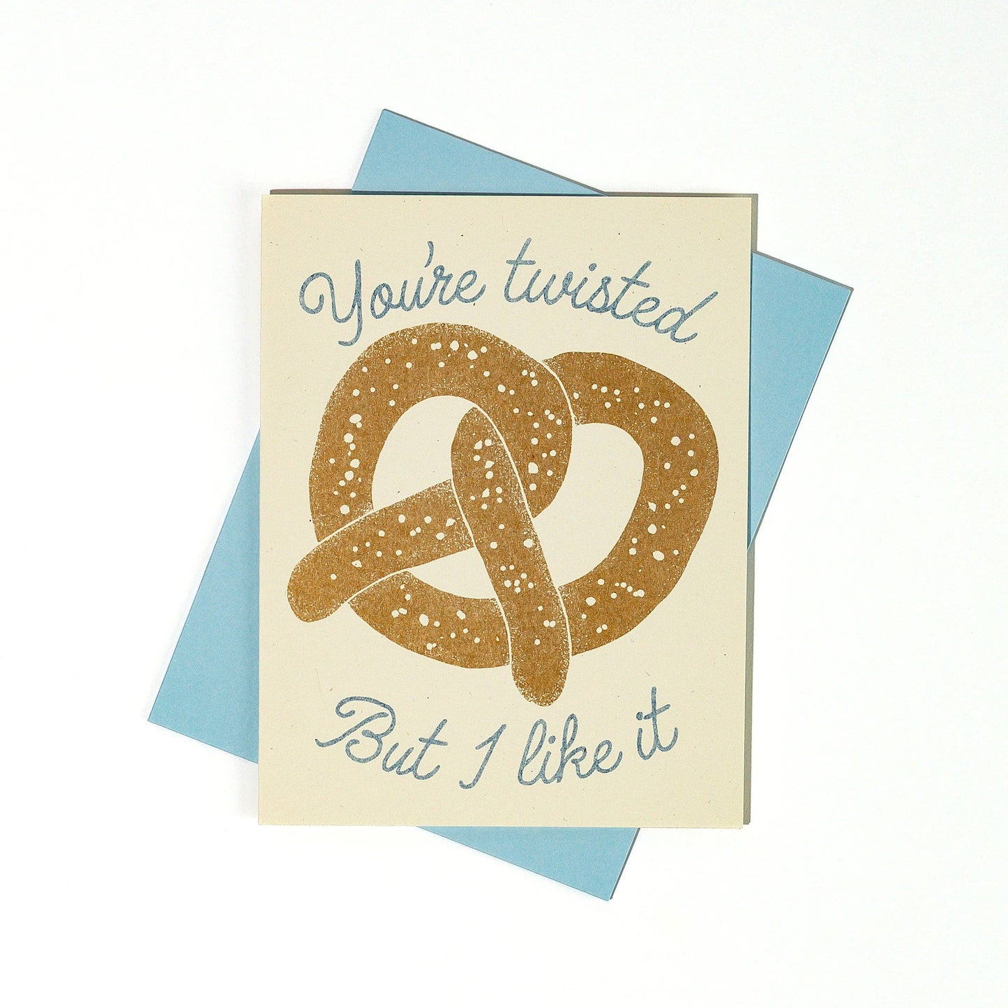 Twisted Pretzel - Risograph Greeting Card