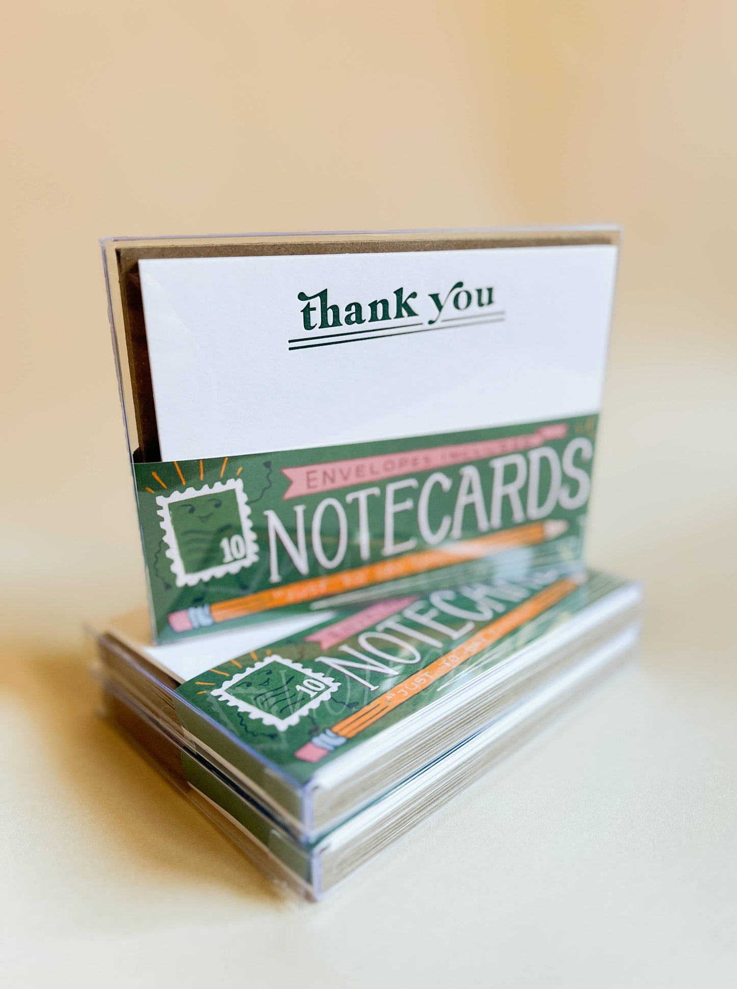 Thank You Green Notecard - Set of 10