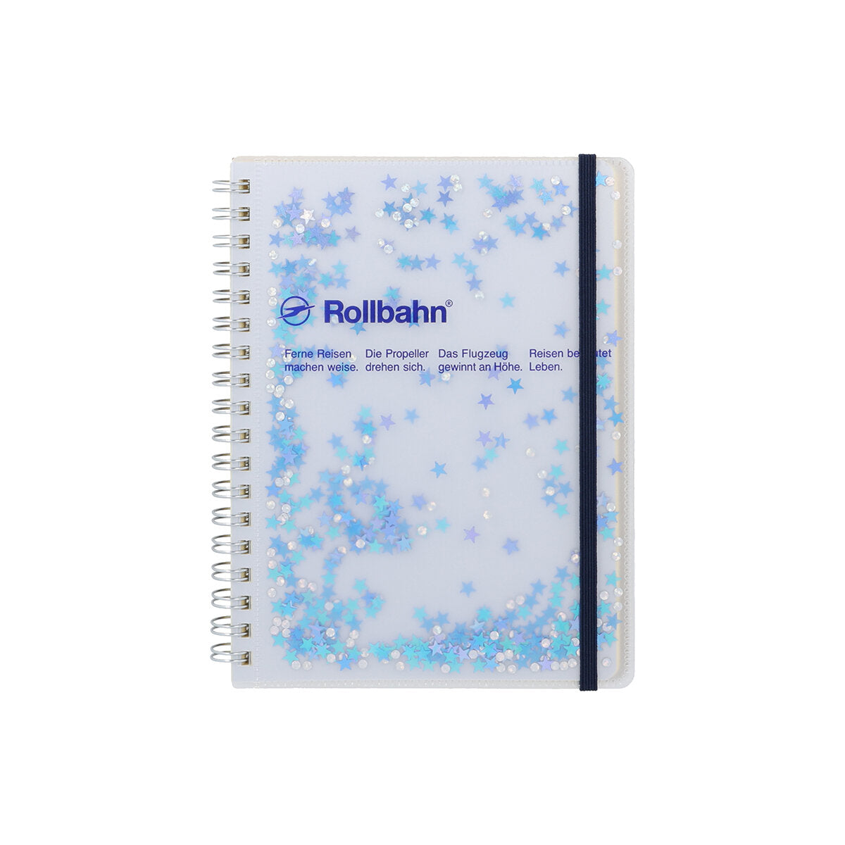 Light Blue Glitter - Rollbahn Spiral Notebook