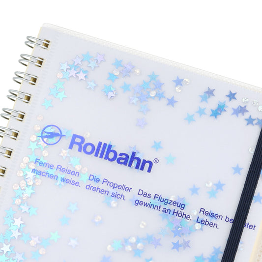 Light Blue Glitter - Rollbahn Spiral Notebook