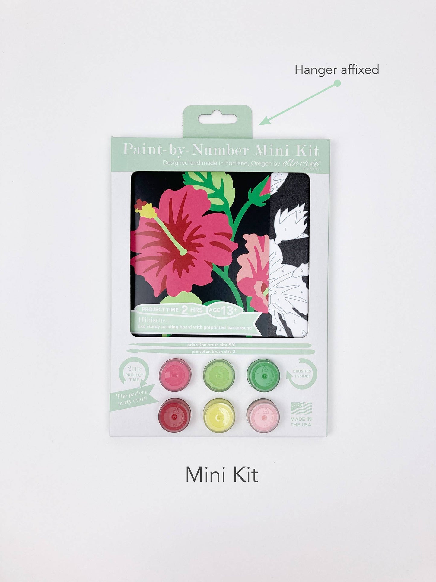 Elle Crée (She Creates) - Dahlias MINI Paint-by-Number Kit