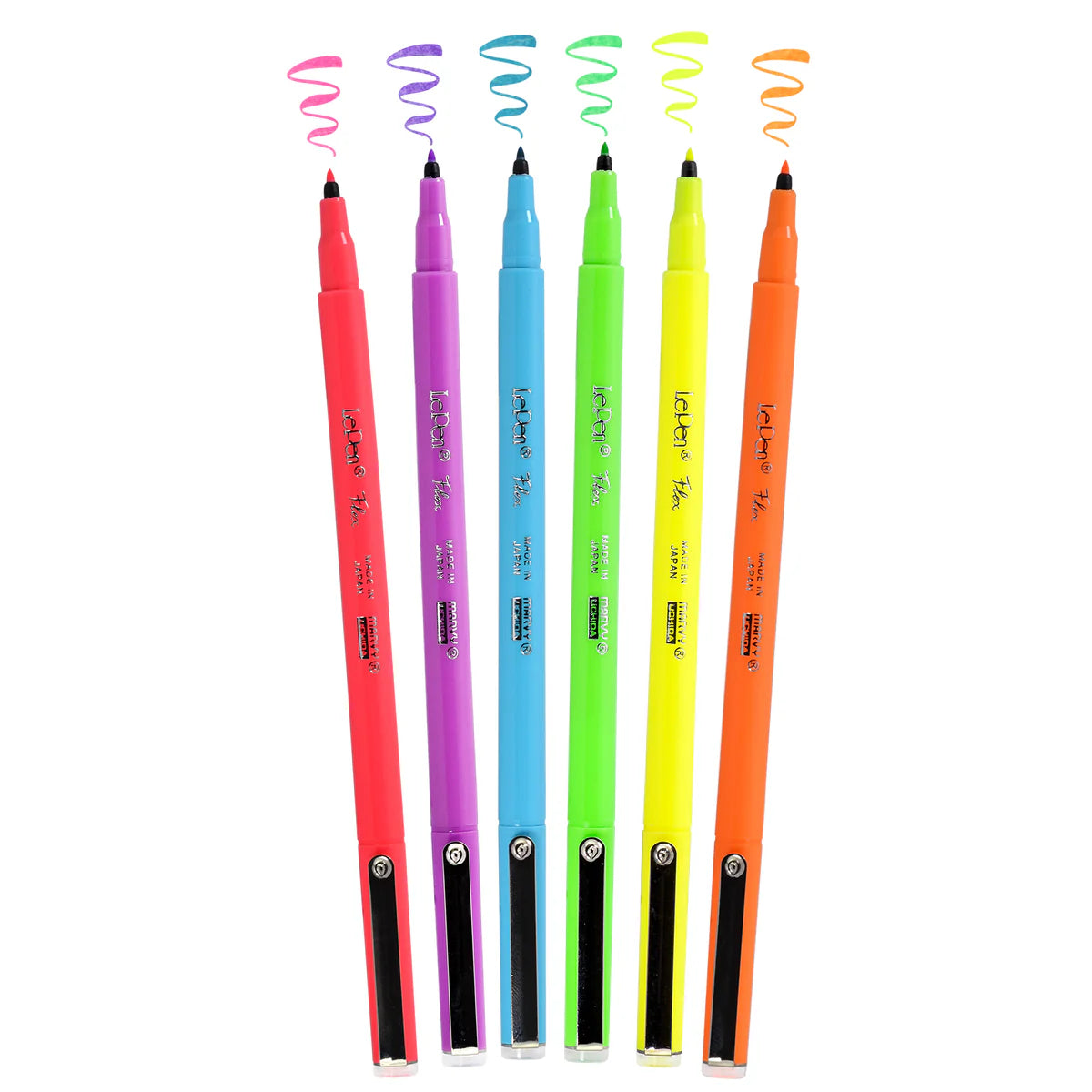 Neon Flourescent - Le Pen - Set of 6 With Case