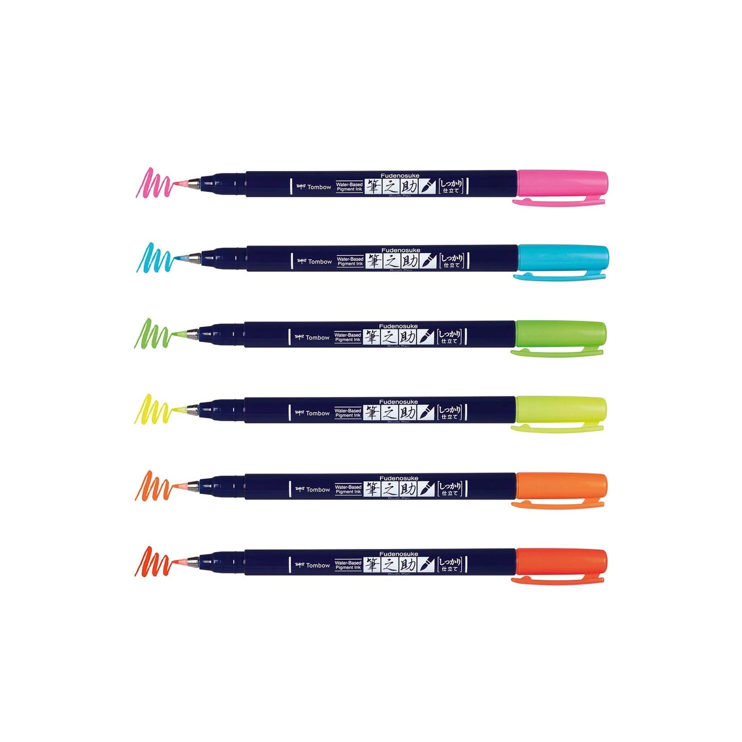 Fudenosuke NEON brush pen [SET of 6]