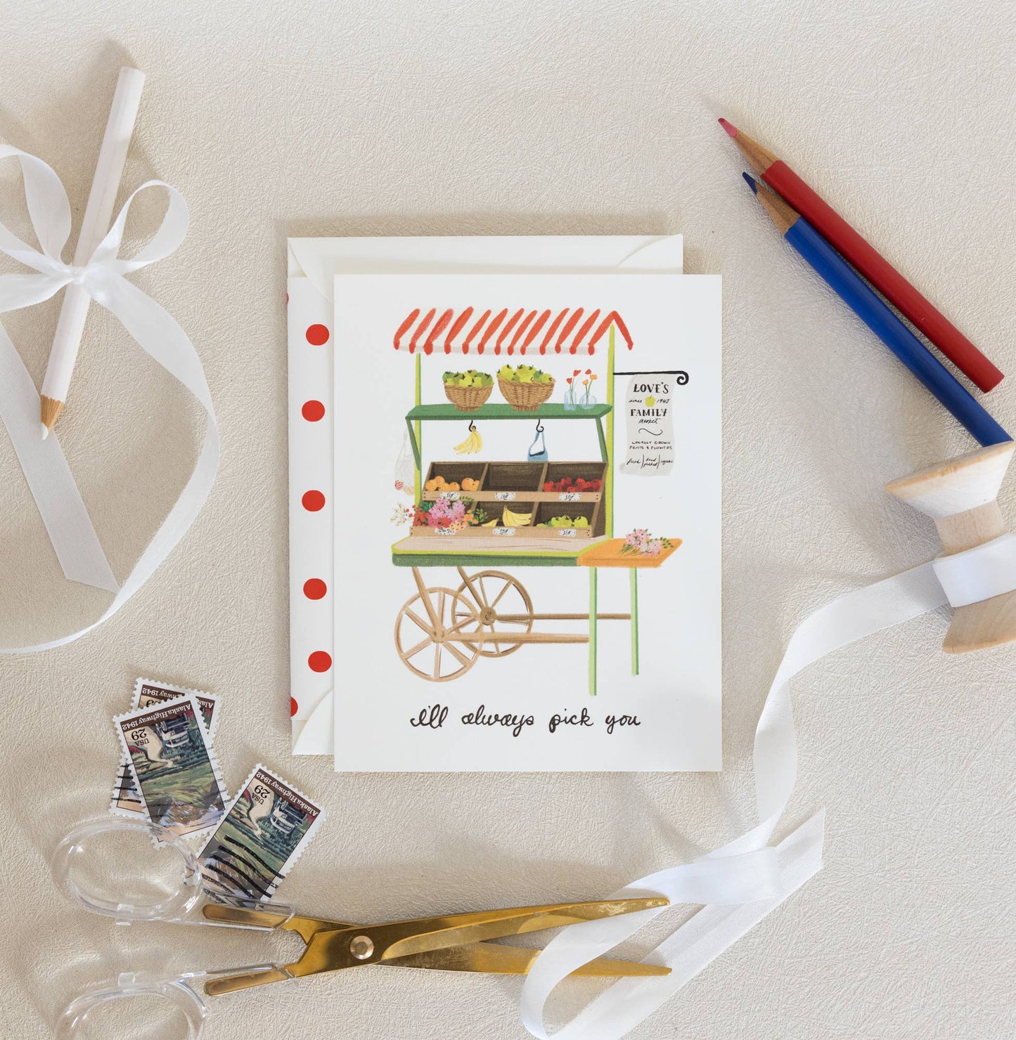 I'll Always Pick You Fruit Stand Greeting Card