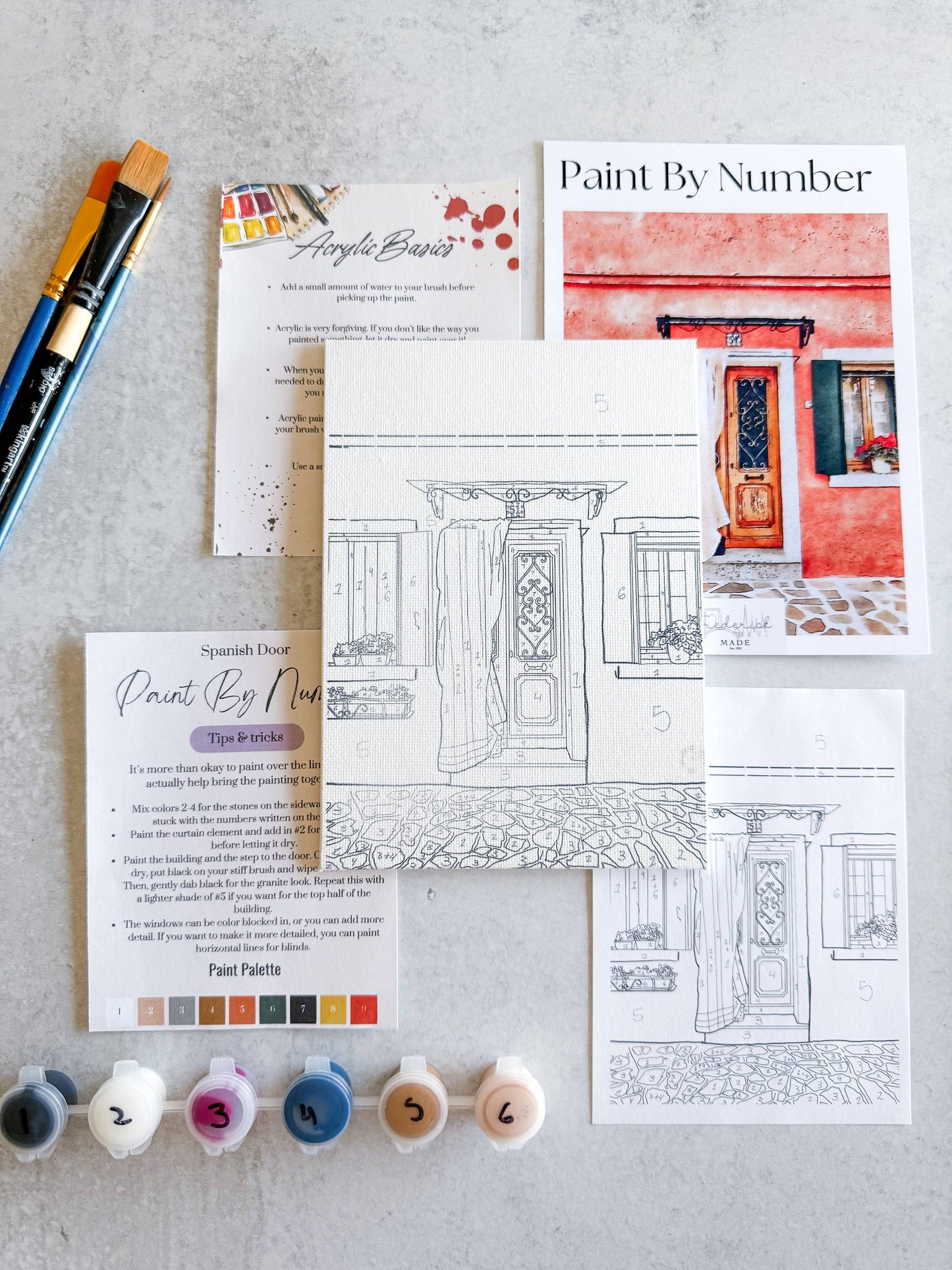 Spanish Door - Mini Paint By Number