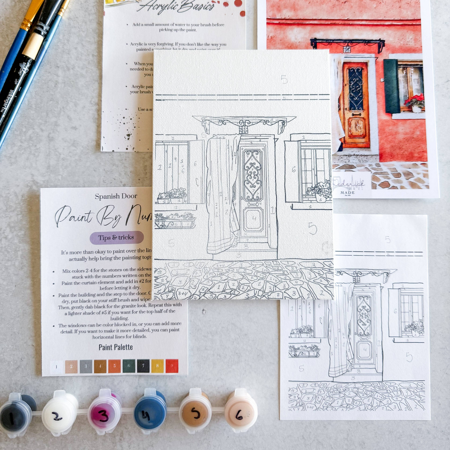 Spanish Door - Mini Paint By Number